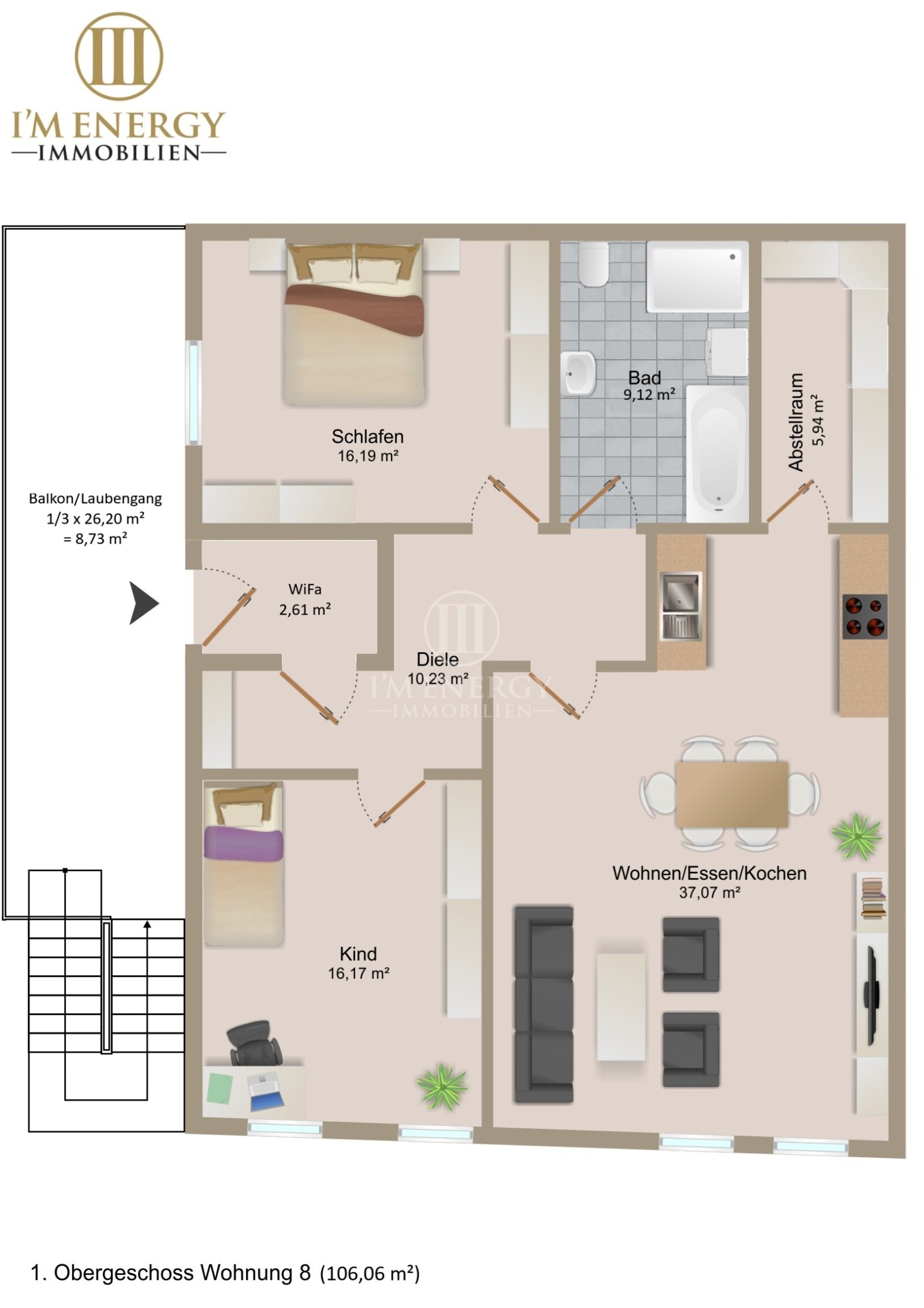 +++ Exklusives Wohnen mit Privateingang – Modernes 3-Zimmer-Domizil im Herzen von Osterhofen +++